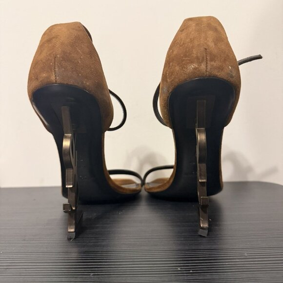Yves Saint Laurent YSL Cashmere Brown Opyum heels Stilettos Sandals - Picture 8 of 10